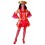 Robe marquise baroque corsaire rouge en location