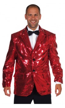 Veste Paillettes Disco Rouge