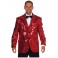 Veste Paillettes Disco Rouge