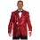 Veste Paillettes Disco Rouge