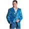 Veste Paillettes Disco Bleu