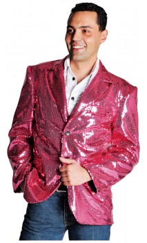 Veste Paillettes Disco Rose