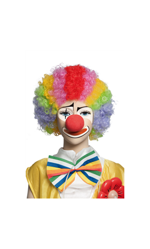 Perruque Clown Multicolore Enfant