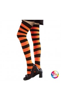 Bas Rayé Orange & Noir