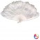 Eventail Marabout Plume Blanche