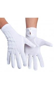 Gants Blanc Tissus Luxe