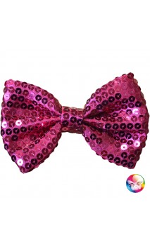 Noeud Papillon Pailletté Fuschia