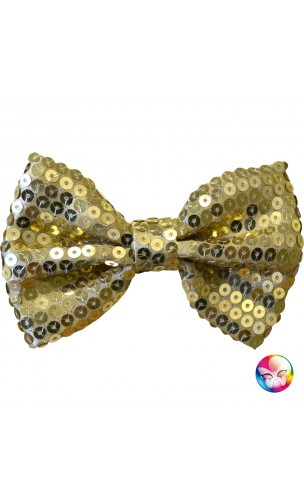 Noeud Papillon Pailletté Doré