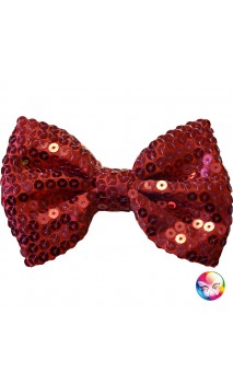 Noeud Papillon Pailletté Rouge