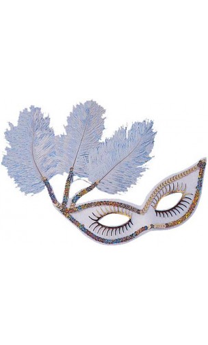 Masque Loup Cancan Blanc