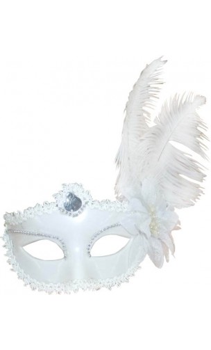 Masque loup Marquise blanc