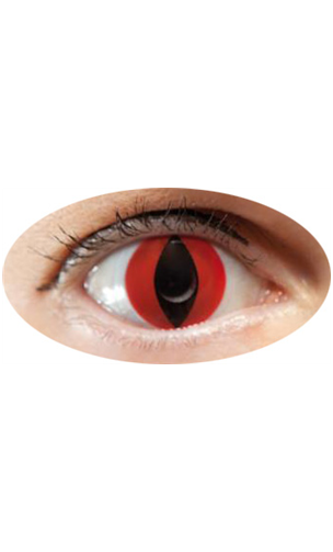 Lentilles oeil de chat rouge