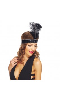 Bandeau Charleston Noir Diamant