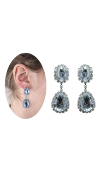 Boucle d'oreilles faux diamants