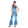 Combinaison disco turquoise luxe