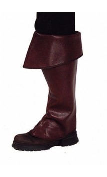 Sur-bottes marron simili cuir
