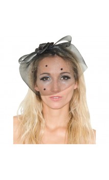 Bibi avec voile noire à pois