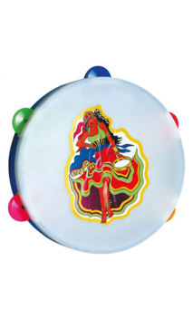 Tambourin avec cymbales plastique