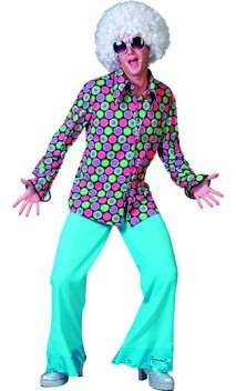 Chemise disco multicolore
