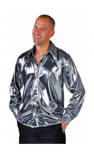 Chemise disco argenté