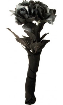 Bouquet de roses noires 30cm