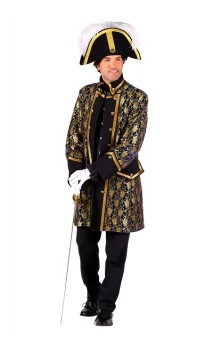 Veste marquis bleue brocard en location
