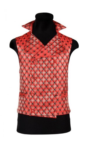 Gilet 1900 rouge avec col