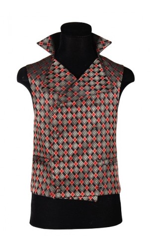 Gilet 1900 noir avec col