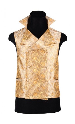 Gilet 1900 doré avec col