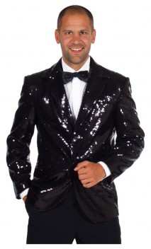 Veste paillettes disco noire