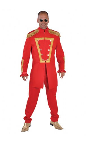 Veste sergent Peppers rouge luxe