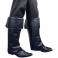 Surbottes simili cuir noir pour déguisements