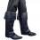 Surbottes simili cuir noir pour déguisements