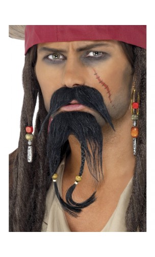 Moustache et bouc pirate