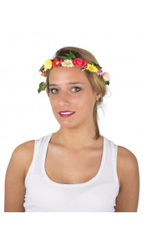 Couronne de fleurs multicolore