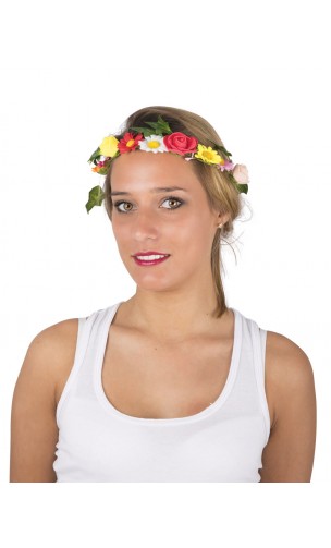 Couronne de fleurs multicolore