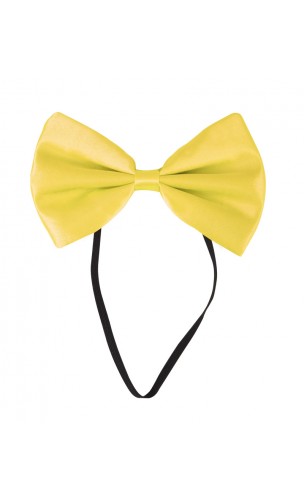 Noeud papillon jaune fluo