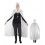 Cape velours blanc avec capuche 140cm