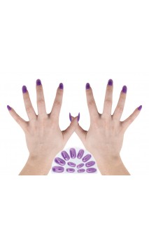 10 Faux ongles violets