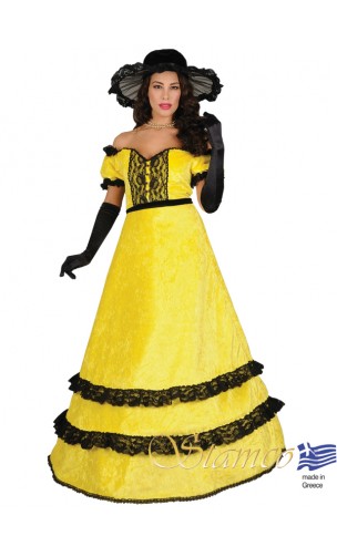 Robe alexandra 1900 jaune
