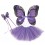 Set de papillon violet 3 pièces