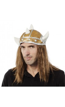 Casque viking souple avec cheveux