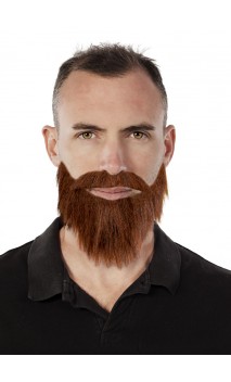 Moustache et collier barbe roux