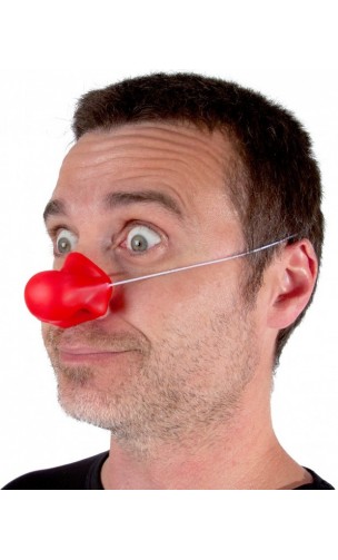 Faux nez de clown rouge en latex confortable en vente à Paris et en ligne