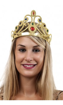 Couronne de reine, princesse en PVC couleur dorée en vente