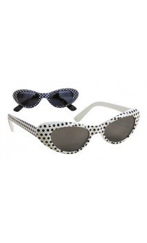 Lunettes année 60 et 70 en noir et blanc 