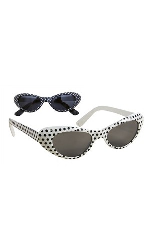 Lunettes année 60 et 70 en noir et blanc 