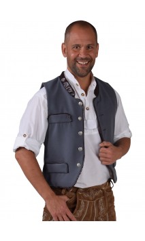 Location déguisement oktoberfest homme gilet tyrolien, bavaroi luxe bleu à Paris chez Be Happy