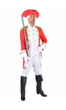 Déguisement officier garde royale rouge en location à Paris chez Be Happy