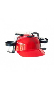 Casque à bière rouge